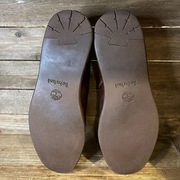 Mens Timberland Dark Brown Leather Cap‎ Toe Oxford Shoes Size 12 M GUC - Picture 5 of 6